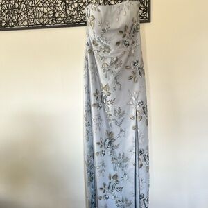 Jenny Yoo Mercy Enchanted Floral Whisper Blue Bridesmaid Dress